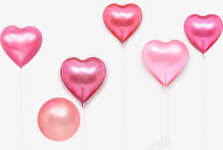 LOVE装饰粉色情人节爱心气球高清图片