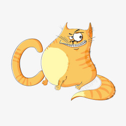 黄色卡通小猫素材