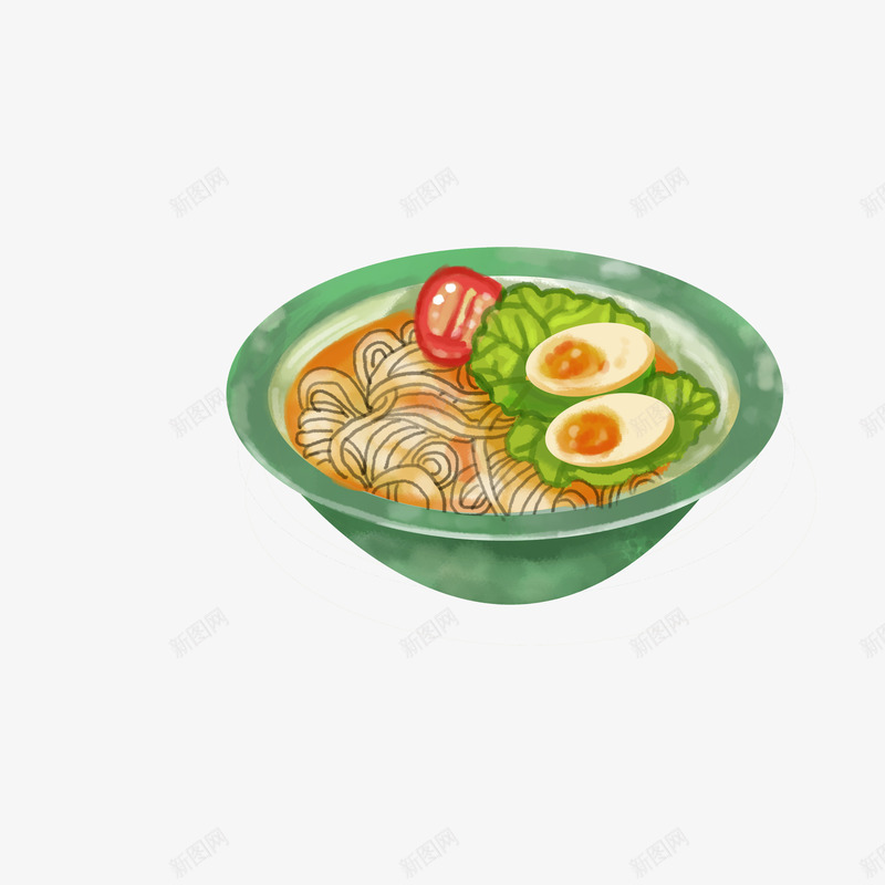 小清新鸡蛋面条插画psd免抠素材_88icon https://88icon.com 小清新风 手绘食物 绿色食物 螺旋面 餐饮美食 鸡蛋面