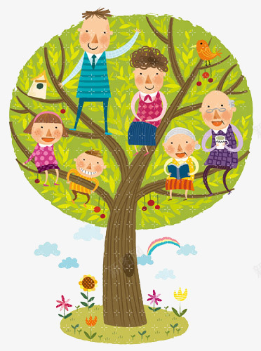 一家人在大树上png免抠素材_88icon https://88icon.com 一家人 卡通 小鸟 彩虹 手绘
