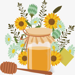 简洁蜂蜜瓶子插画蜂蜜瓶子矢量图高清图片