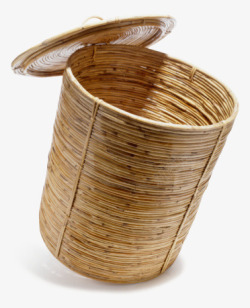 竹子编织的篮子素材