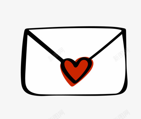 爱心募捐箱设计心形信封图标图标