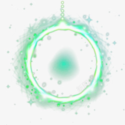 圆环发光绿色发光效果圆环高清图片
