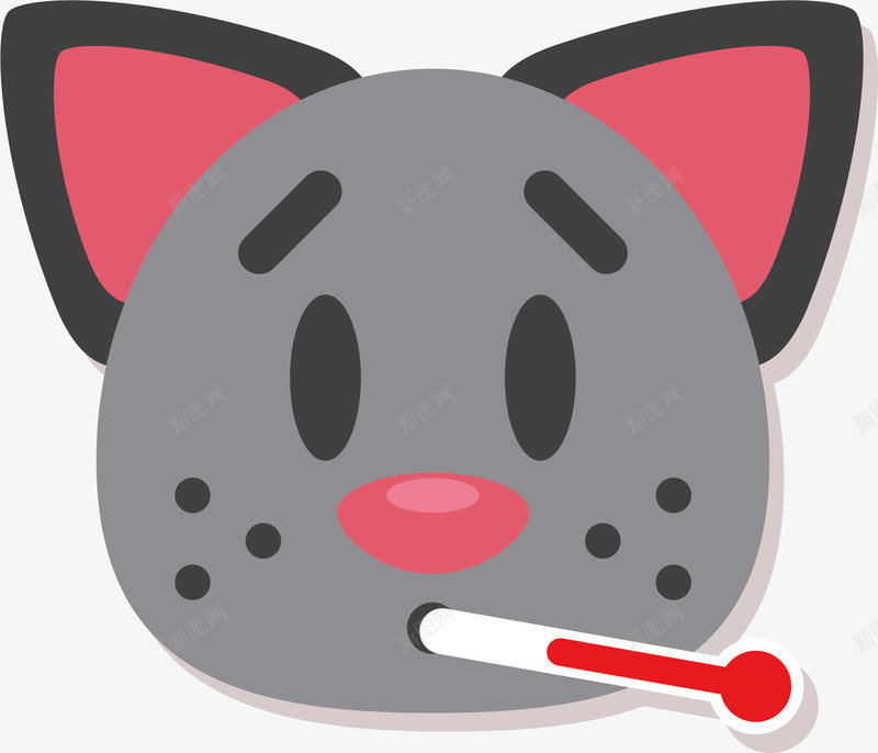 测体温的小猫矢量图ai免抠素材_88icon https://88icon.com 健康 动物 卡通手绘 形象 温度计 温度计测体温 矢量图 象征 量温度