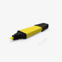 萤光笔黄色的荧光笔图标高清图片