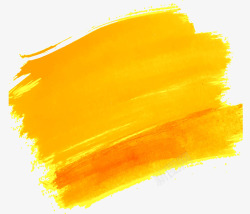 金黄色水彩涂鸦素材