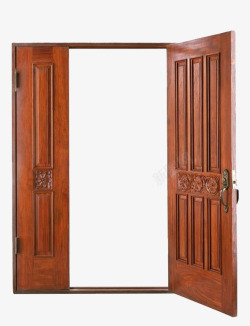 敞开的门打开的欧式木门高清图片