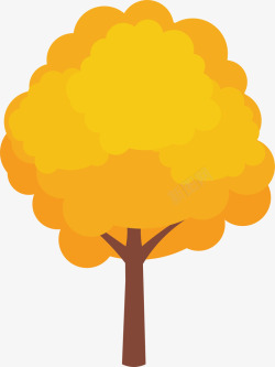 秋季金黄色的树素材