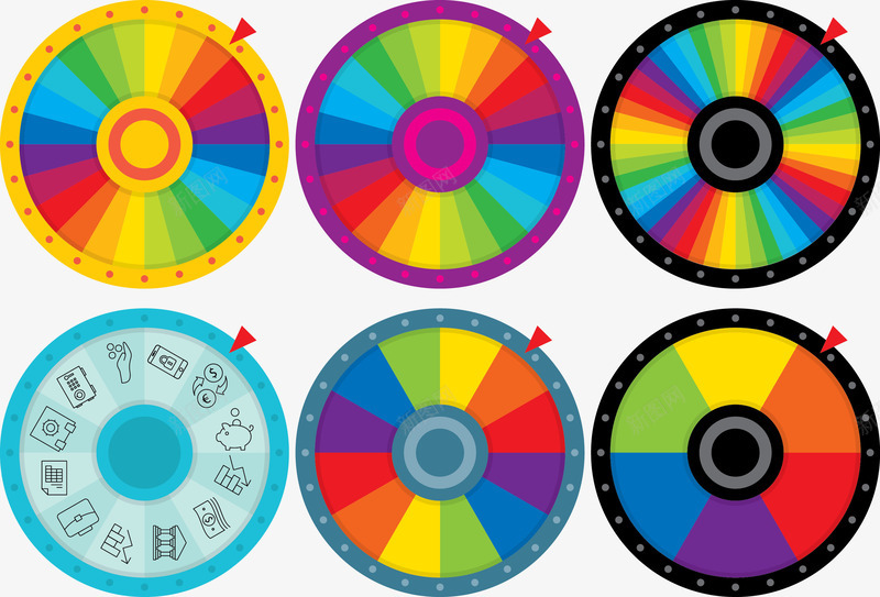 大转盘矢量图ai免抠素材_88icon https://88icon.com 大转盘 娱乐 游戏 矢量图