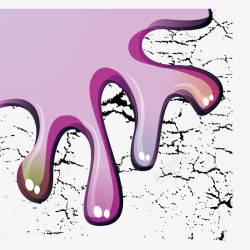 紫色水彩油漆素材