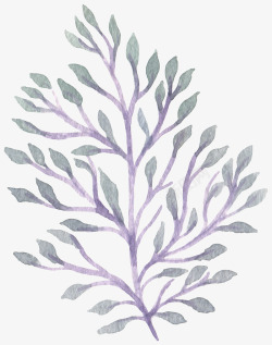北欧童话童话水墨手绘植物花卉高清图片