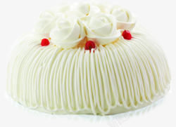 白色玫瑰蛋糕七夕情人节素材