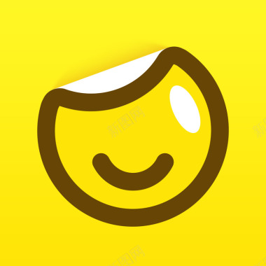 黄色圆形笑脸图标图标