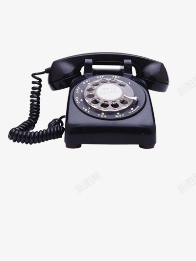 家庭电话png免抠素材_88icon https://88icon.com 我的家人 电话 电话线 老式电话 通讯工具 黑色