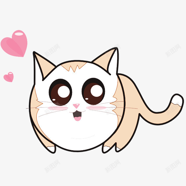 小花猫爱心表情卡通手绘png免抠素材_88icon https://88icon.com 卡通 卡通爱心 卡通表情 爱心 爱心卡通 表情