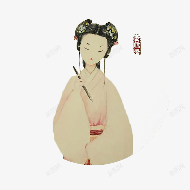 手绘水墨红楼梦贾惜春提笔插画免png免抠素材_88icon https://88icon.com 写字 古典 思考 手绘 手绘水墨红楼梦贾惜春提笔插画免抠免费下载 拿毛笔 插画 水墨 清新 红楼梦 美女 贾惜春
