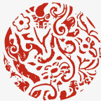 红色古典印花七夕情人节png免抠素材_88icon https://88icon.com 七夕 印花 古典 情人节 红色