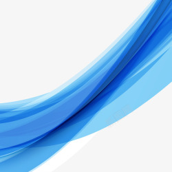 蓝色科技波浪边框素材