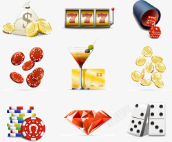 金色筹码娱乐赌博图标高清图片
