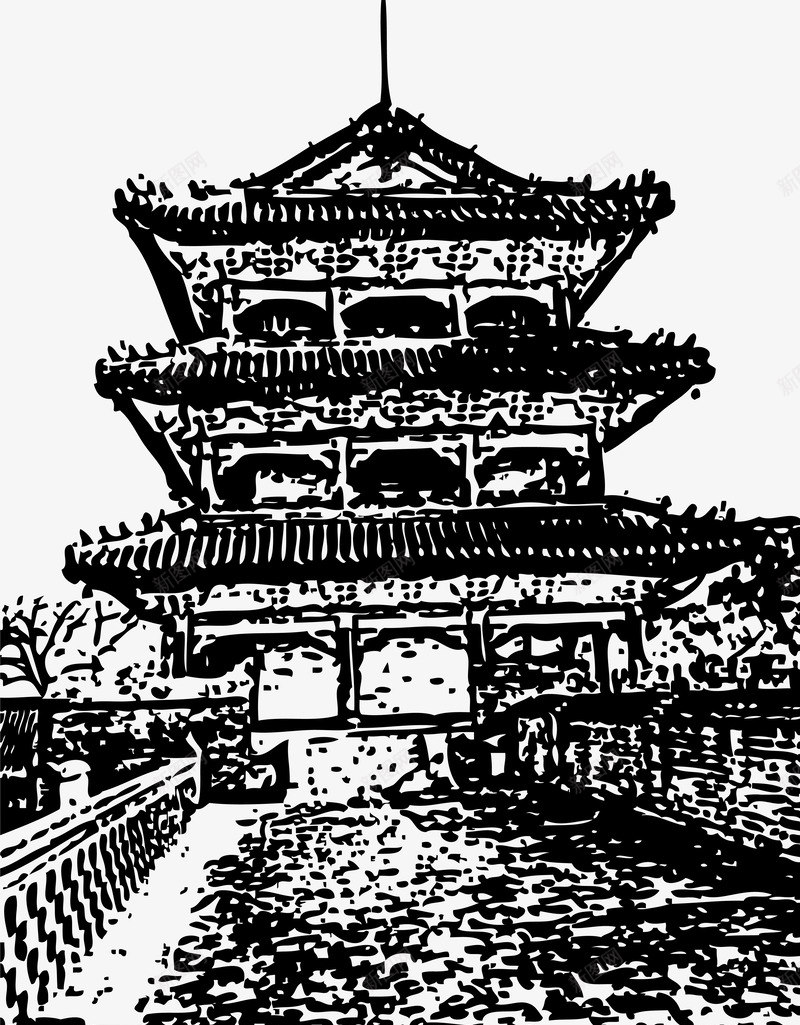 手绘古寺建筑房屋图png免抠素材_88icon https://88icon.com 人文景观 古寺 古庙 古建筑 寺庙 建筑 建筑图 房屋 摄影 旅游摄影