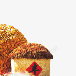 金黄色丰收稻谷素材