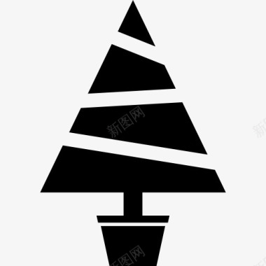松树圣诞树图标图标