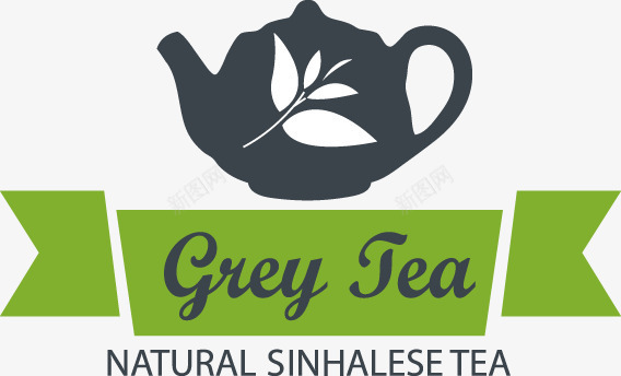 庆典促销茶标签贴纸图标图标