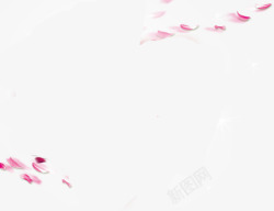 粉色花瓣铺地海报背景七夕情人节素材