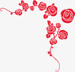 浪漫花藤情人节红色玫瑰花藤蔓高清图片