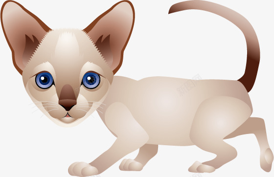 灰色小猫咪png免抠素材_88icon https://88icon.com 可爱 小猫咪 手绘 灰色 蓝色眼睛