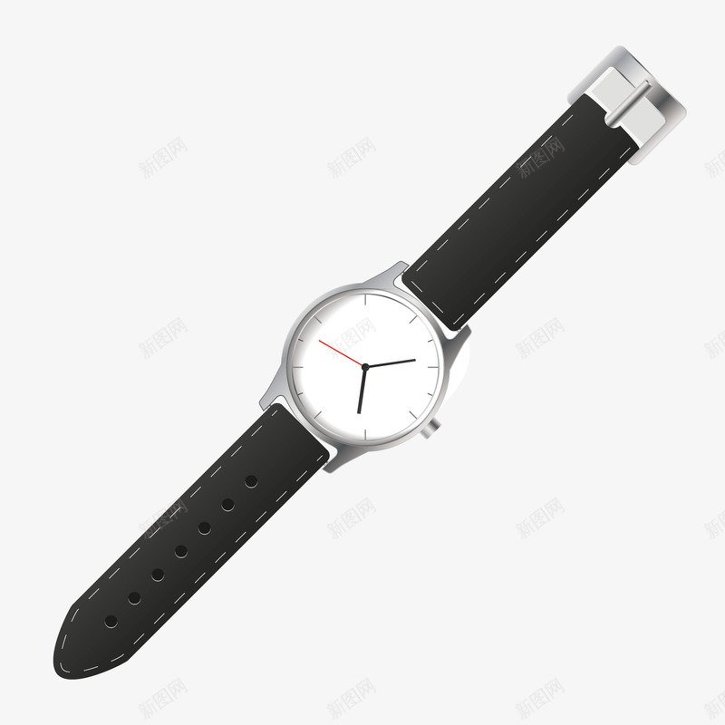 黑色质感商务手表矢量图ai免抠素材_88icon https://88icon.com 商务 手表 质感 黑色 矢量图