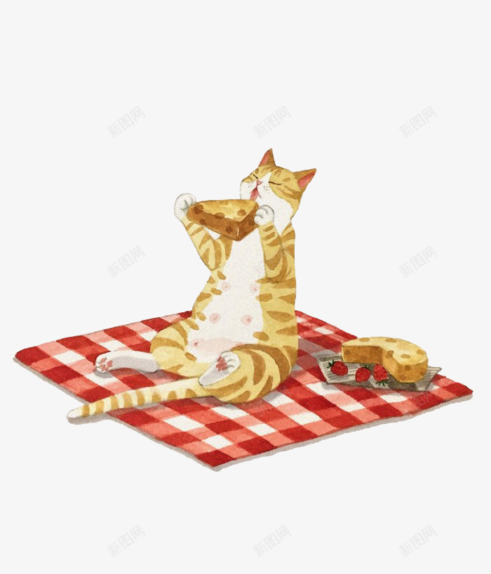 吃食物的猫png免抠素材_88icon https://88icon.com 小猫 矢量装饰 装饰 装饰画 食物