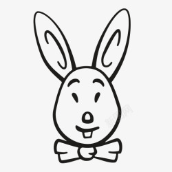动物胡萝卜庆典复活节快乐头兔复素材