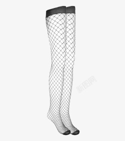渔网袜插画黑白广告手绘风大腿袜渔网袜高清图片