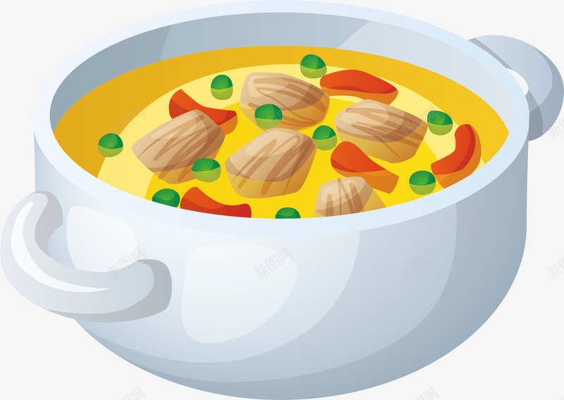 蘑菇汤矢量图ai免抠素材_88icon https://88icon.com 卡通手绘 水彩画 装饰图案 食物 饭菜 矢量图