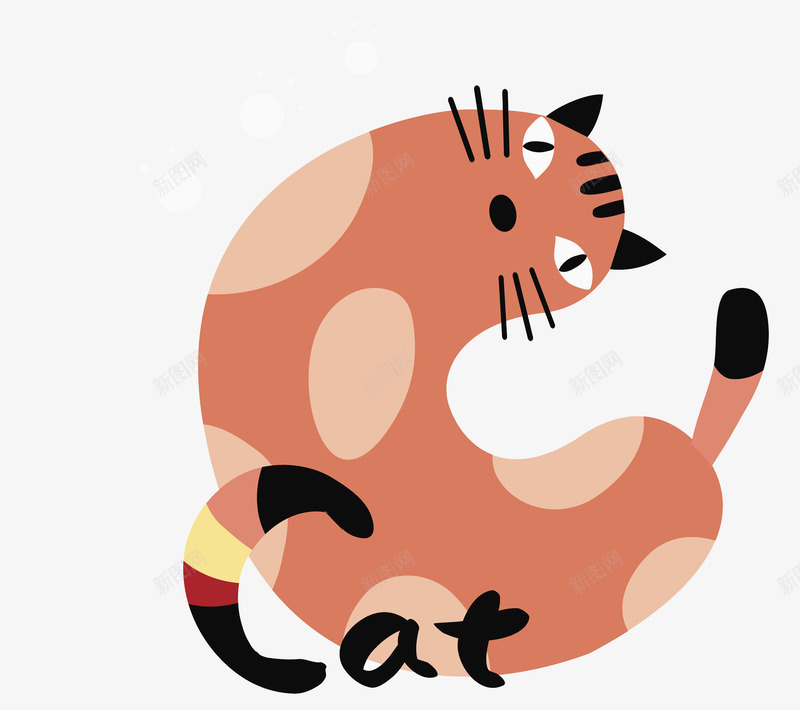 一只歪着头的可爱小猫咪png免抠素材_88icon https://88icon.com 动物 卡通 可爱 手绘 海报 猫咪 英文 设计