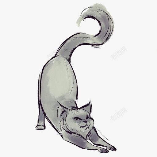 手绘猫咪png免抠素材_88icon https://88icon.com 卡通猫咪 宠物猫 小猫咪 灰色猫咪 猫咪插画