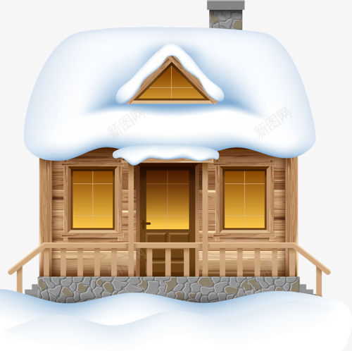 冬天小屋png免抠素材_88icon https://88icon.com 下雪 冬天 屋子 建筑 房子