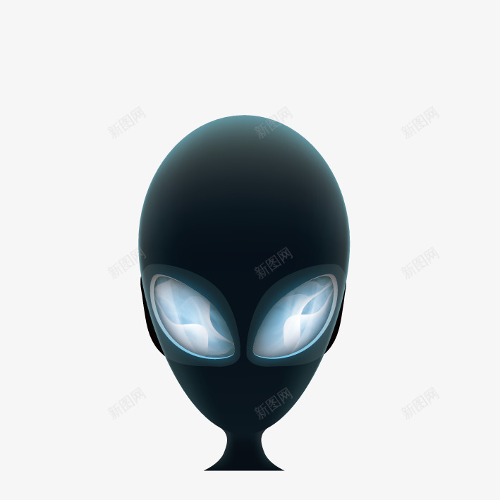 卡通外星人犀利的眼神png免抠素材_88icon https://88icon.com 个性设计 卡通 外星人 犀利的眼神 眼睛 科技