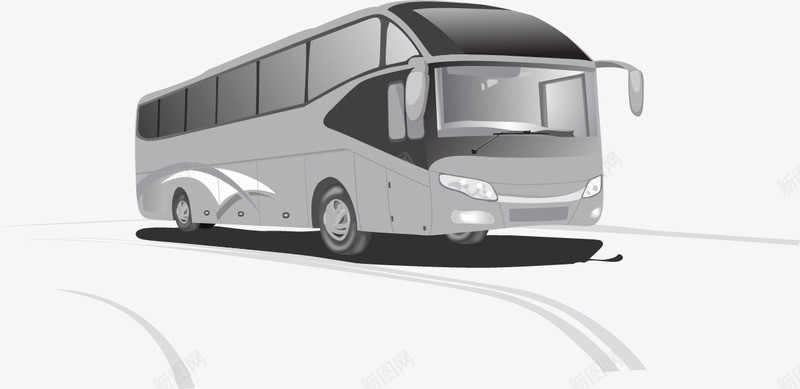 手绘大巴车png免抠素材_88icon https://88icon.com 交通工作 大巴车 手绘