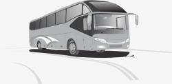 手绘大巴车素材