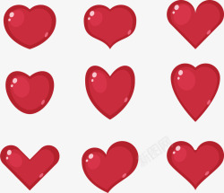 情人节底纹创意红色爱心矢量图高清图片