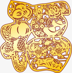 金色福字素材