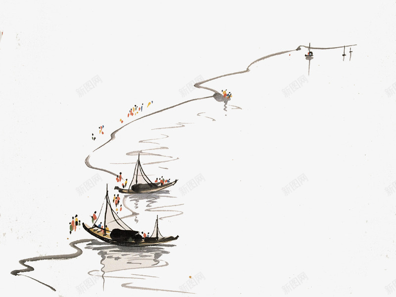 一叶孤舟png免抠素材_88icon https://88icon.com 一叶轻舟 卡通 孤舟 手绘 手绘插画 插画素材 水彩