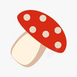 红黄色的蘑菇素材