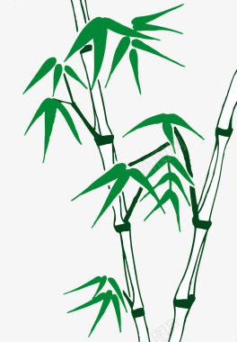 薄荷叶子绿竹卡通卡通清新竹子图标图标