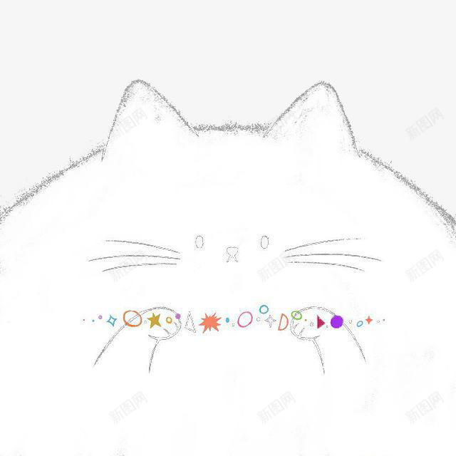 可爱小猫简笔图png免抠素材_88icon https://88icon.com 小猫 简笔画 线条图