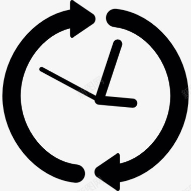 杠铃手表时钟圆形箭头图标图标