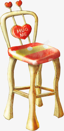 卡通爱心座椅单人椅子素材